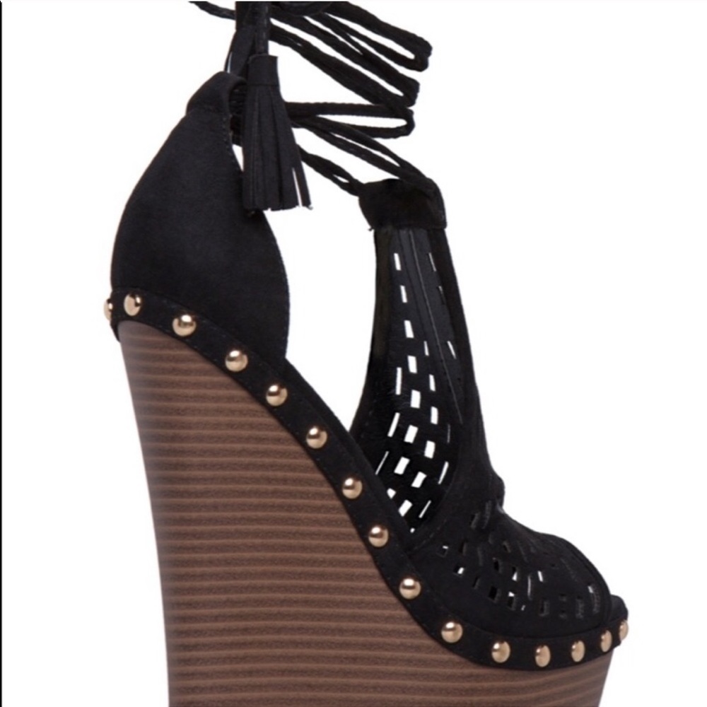 Shoedazzle Yves Laser Cut Wedges - Picture 4 of 6